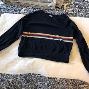 Brandy Melville rainbow blue long sleeve top